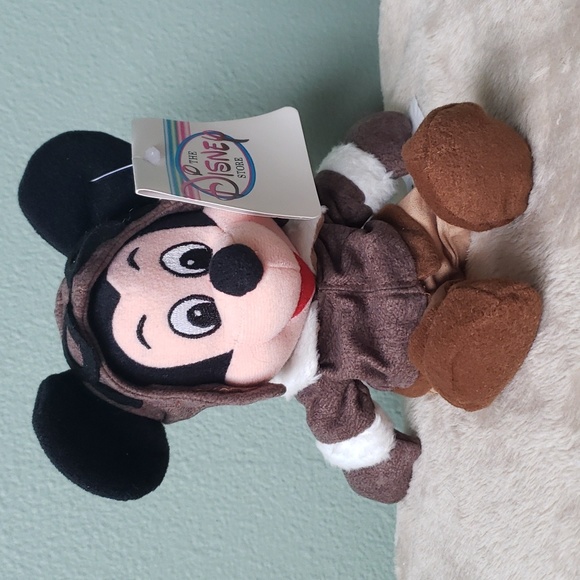 Pilot Mickey Bean Bag 10" w/flight jacket helmet, goggles ~Disney Character, NWT - Picture 1 of 10